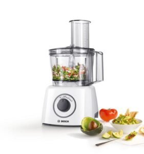 BOSCH MCM3100W Kompaktküchenmaschine Weiß (Rührschüsselkapazität: 2,3 l, 800 Watt)