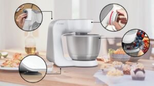 BOSCH MUM58210 Serie 4 Küchenmaschine Weiß (Rührschüsselkapazität: 3,9 l, 1000 Watt)