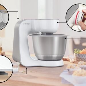 BOSCH MUM58210 Serie 4 Küchenmaschine Weiß (Rührschüsselkapazität: 3,9 l, 1000 Watt)