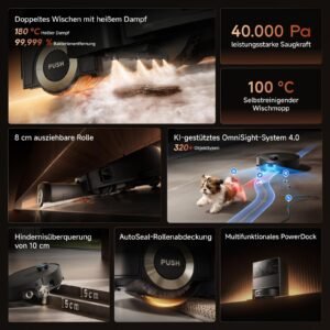 DREAME Aqua20 Pro Ultra Roller X Complete Black Saugroboter