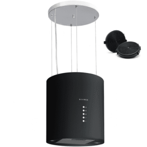 KLAMER Insel Schwarz, Dunstabzugshaube (28 cm breit, 28 cm tief)