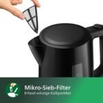 PHILIPS HD9318/20 Series 3000 1.7 Liter Wasserkocher, Schwarz