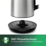 PHILIPS HD9359/90 Avance 1.7 Liter, Temperatursteuerung, Wasserkocher, Metall/Schwarz