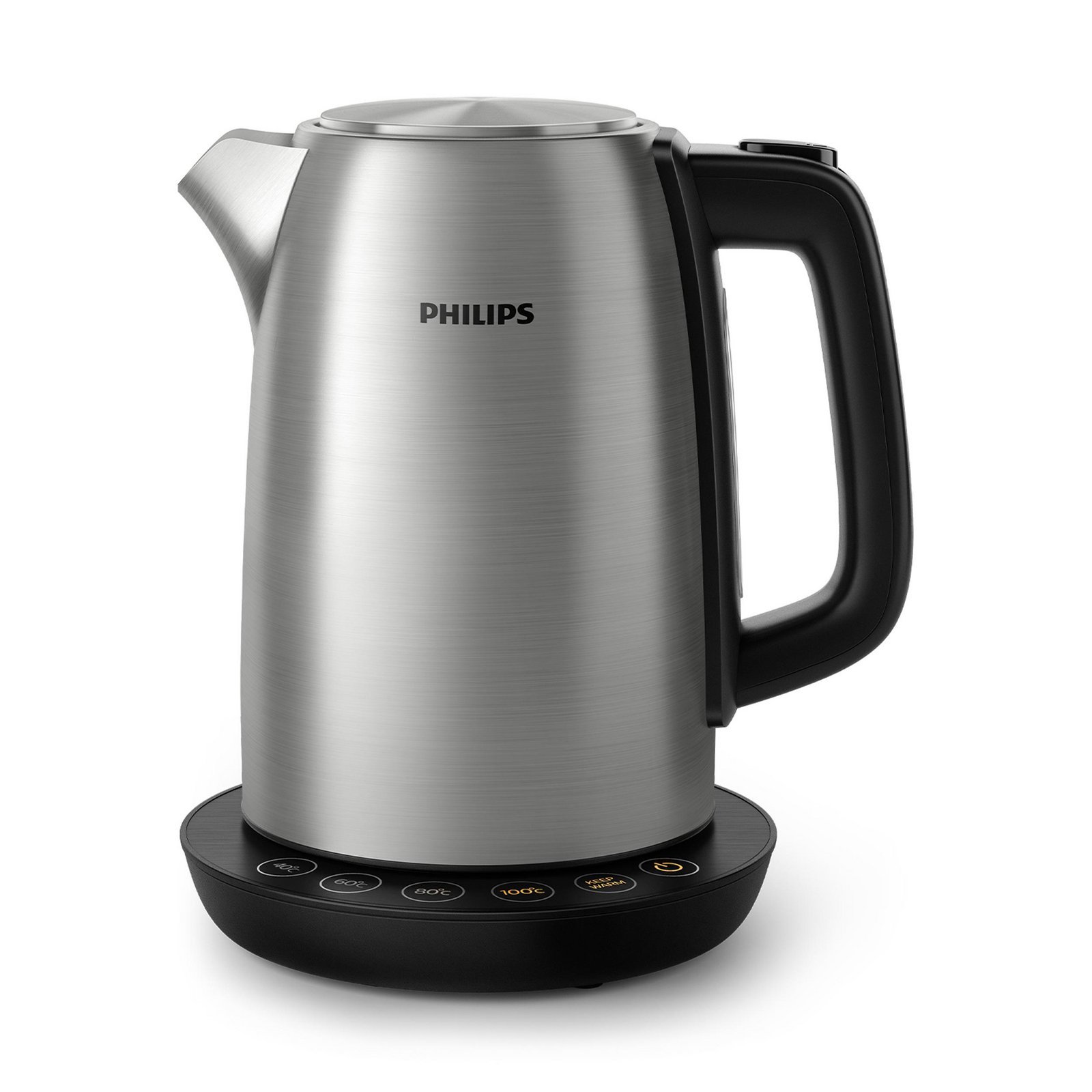PHILIPS HD9359/90 Avance 1.7 Liter, Temperatursteuerung, Wasserkocher, Metall/Schwarz PHILIPS HD9359/90 Avance 1.7 Liter, Temperatursteuerung, Wasserkocher, Metall/Schwarz