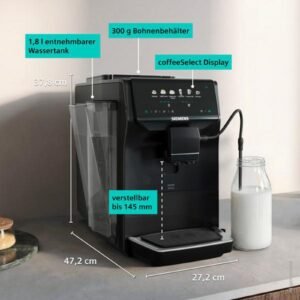 SIEMENS TP551E09 EQ500 iAroma Kaffeevollautomat Klavierlack schwarz