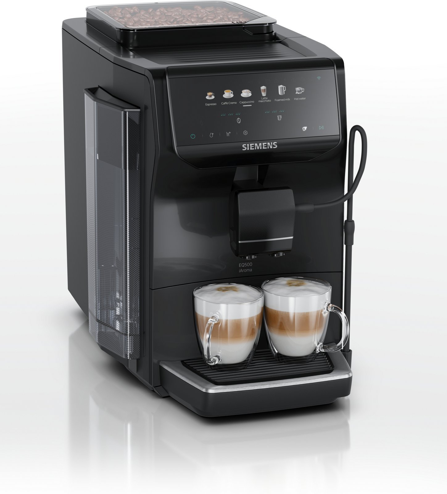 SIEMENS TP551E09 EQ500 iAroma Kaffeevollautomat Klavierlack schwarz SIEMENS TP551E09 EQ500 iAroma Kaffeevollautomat Klavierlack schwarz