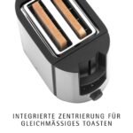 WMF 04.1413.0011 Bueno Pro Toaster Silber (870 Watt, Schlitze: 2)